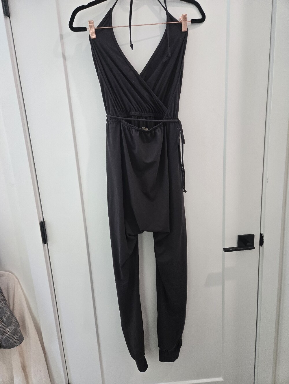 Spiritual Gangster Charcoal Halter Wrap Jumpsuit - Picture 6 of 10